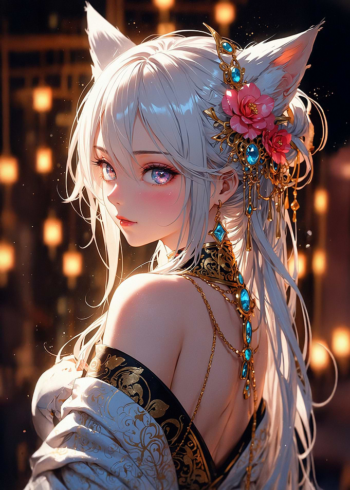 Anime Girl with Fox Ears