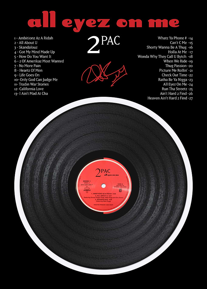 All Eyez On Me Vinyl Poster