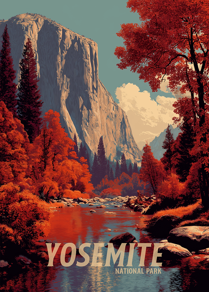 Yosemite National Park Autumn Landscape