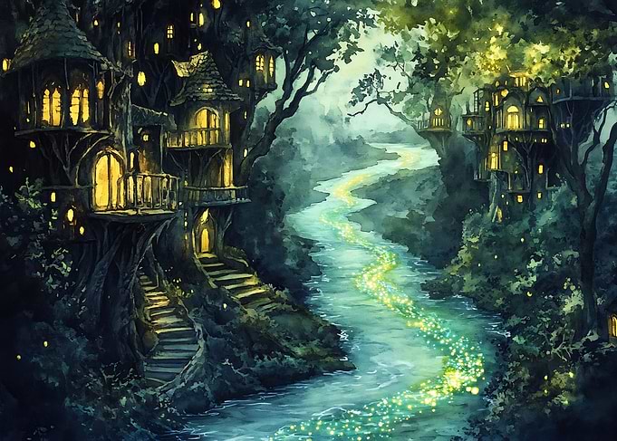 Fantasy Treehouse Village by River