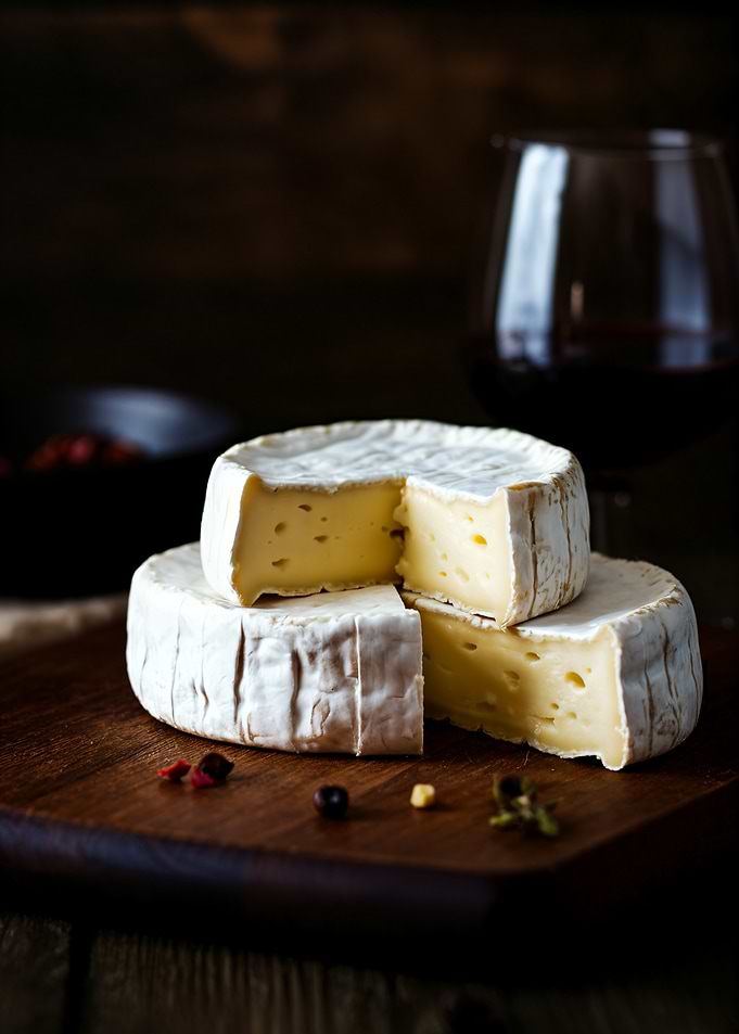 Brie Cheese Stack with Red Wine