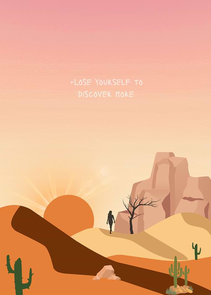 Desert Love. Getting lost in the sunset