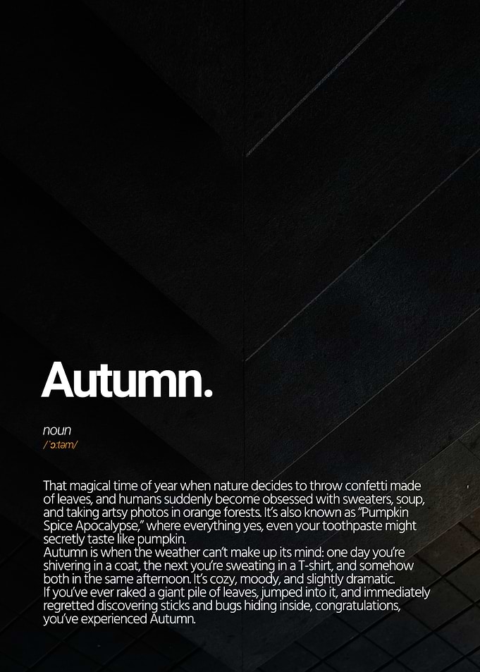 Autumn Definition Text Art