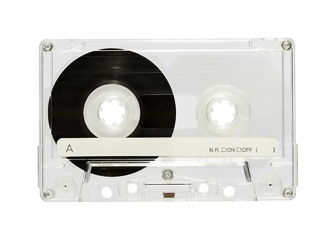 Transparent Audio Cassette Tape