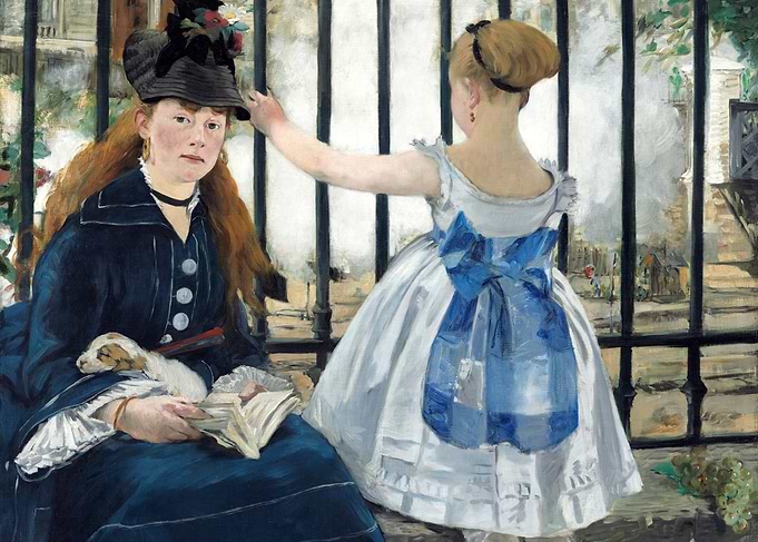 At the Railway, by Berthe Morisot
