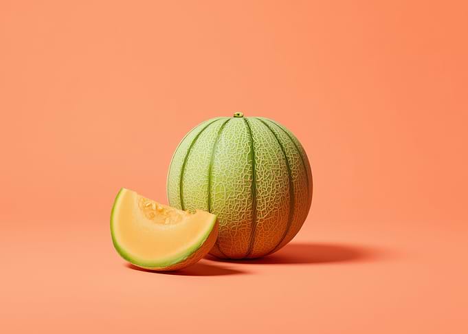 Cantaloupe Melon Still Life