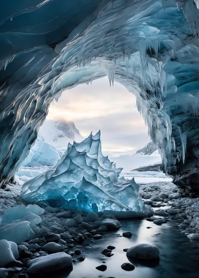 Antarctic Ice Cave Landscape