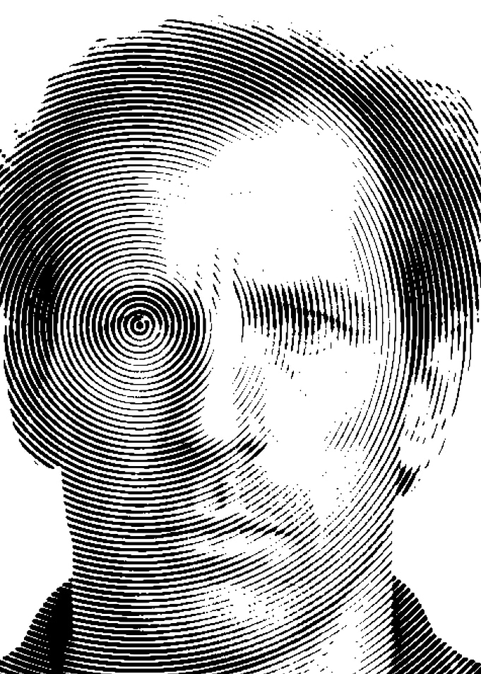 Portrait Franco Baresi in Black and White