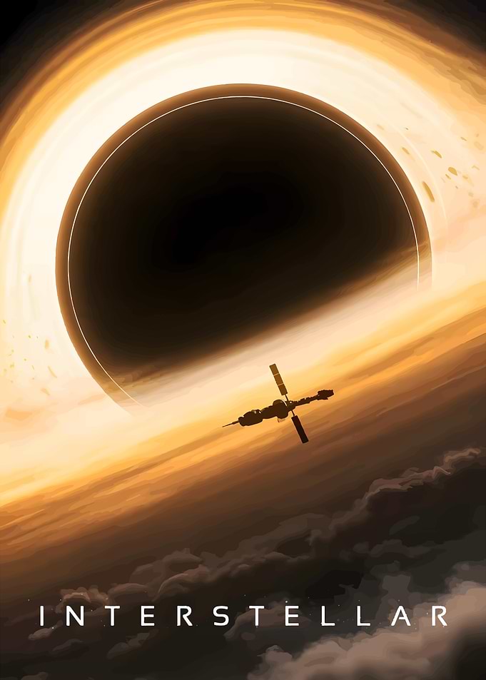 Interstellar Black Hole and Spaceship