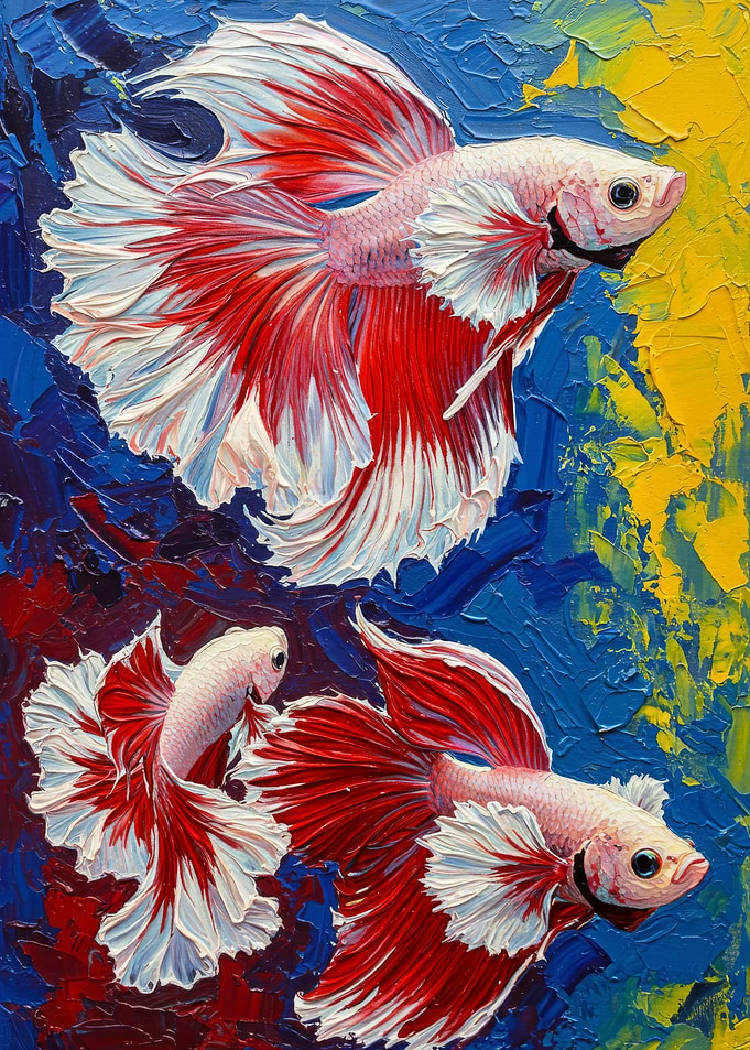 Two Betta Fish Painting