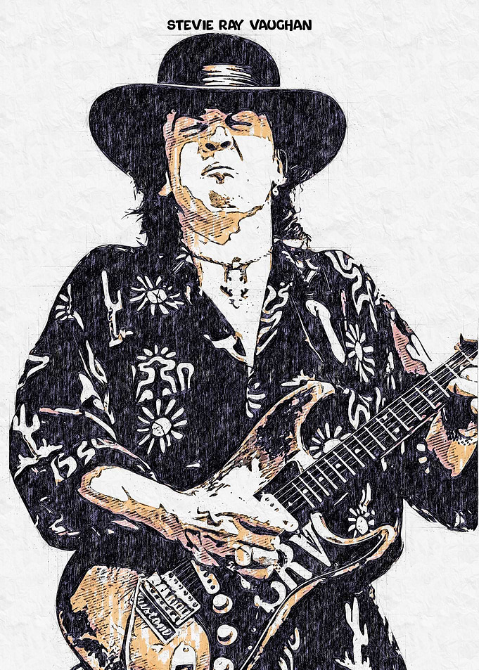 Stevie Ray Vaughan Illustration