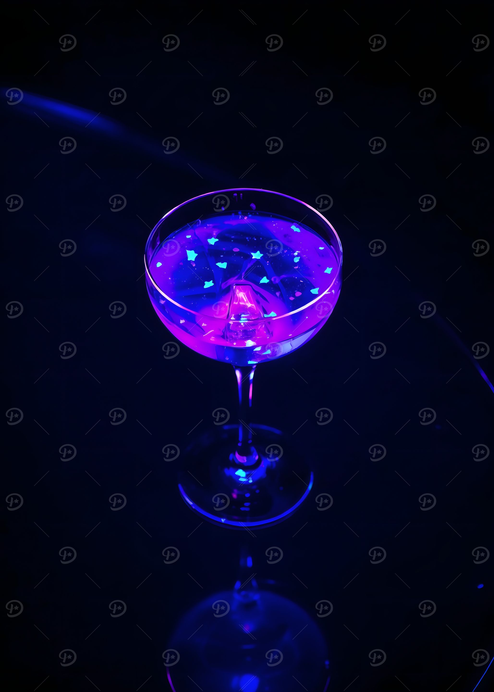 Glowing Cocktail with Stars