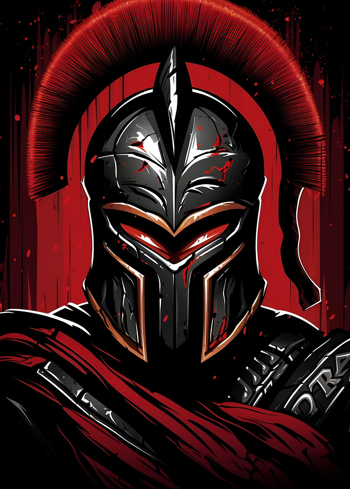 Spartan Warrior Illustration