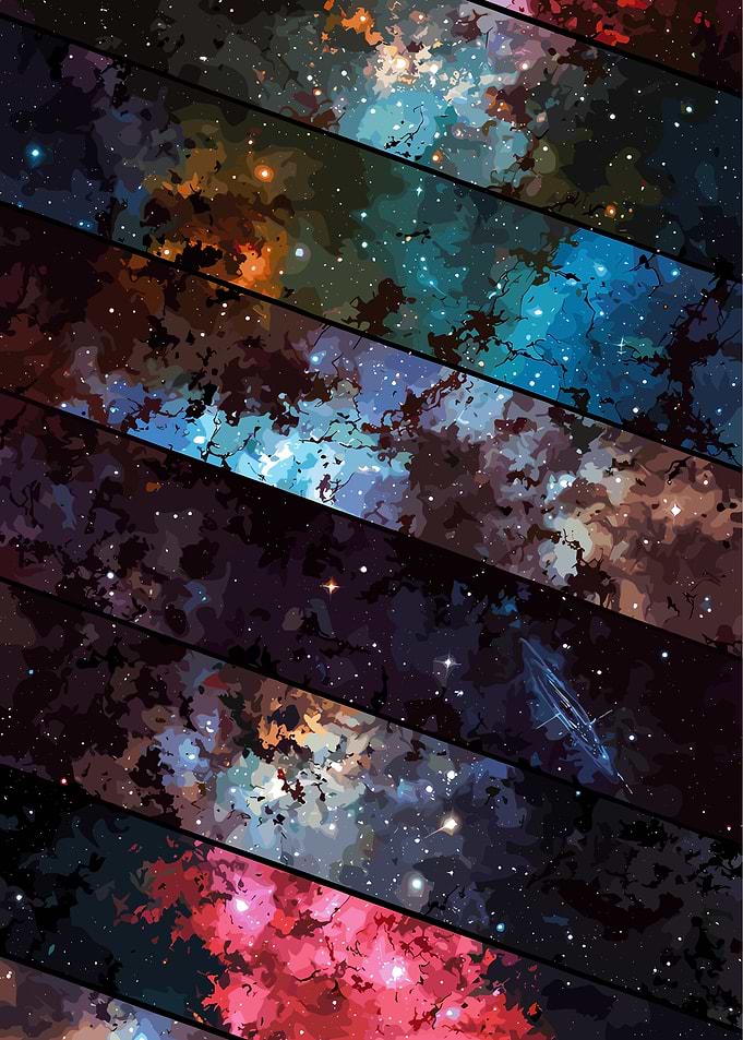 Colorful Galaxy Stripes