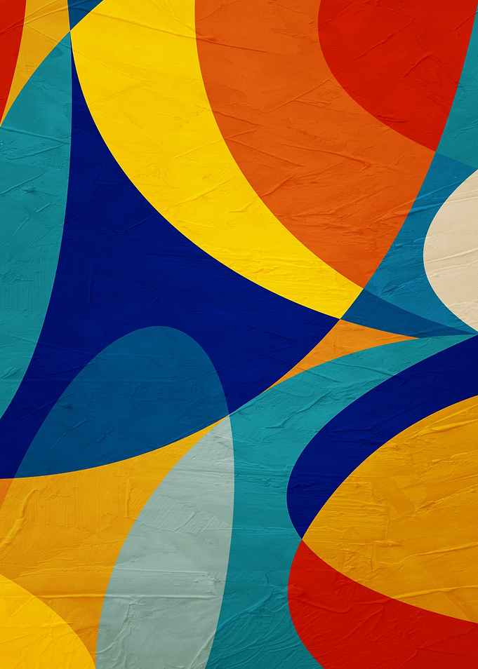 Abstract Colorful Geometric Shapes Art