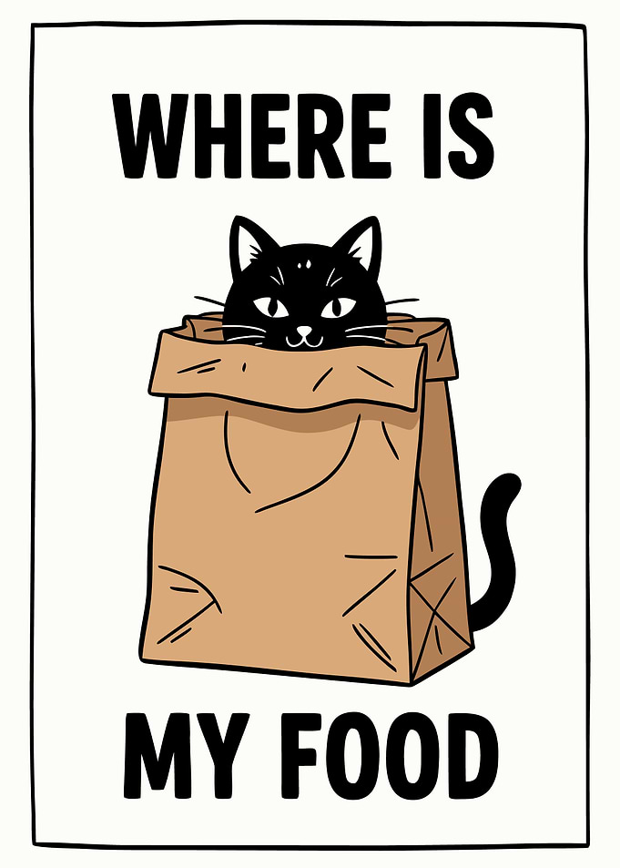 Cat in Bag - Where is Food?