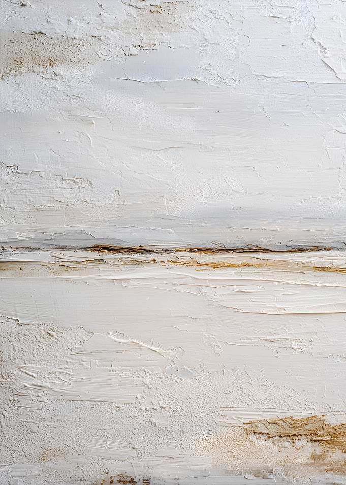 Abstract White and Beige Textured Painting