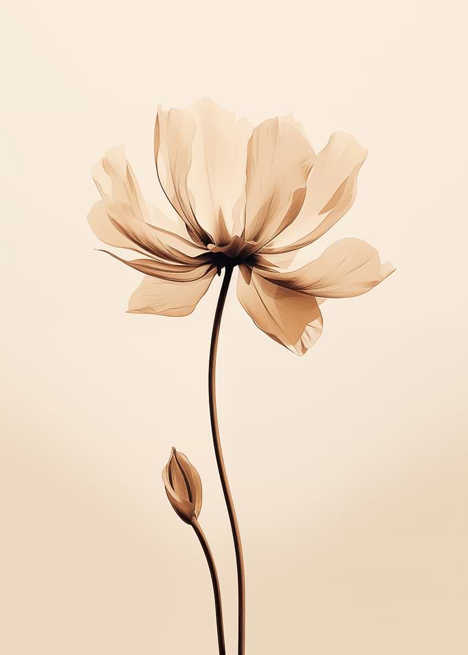 Elegant Sepia Flower