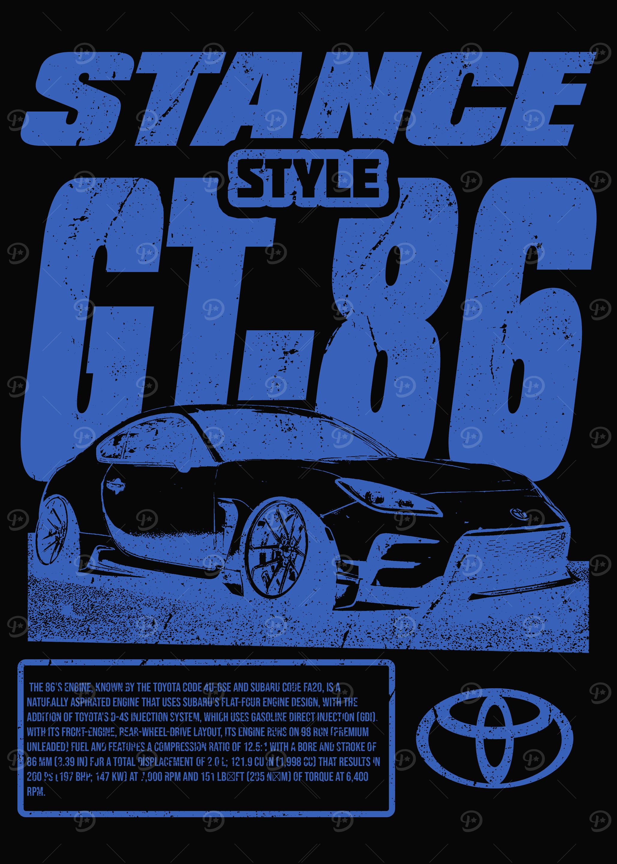 Stance Style GT-86 Black Vintage
