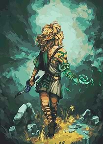 Pixel Art Link in Forest