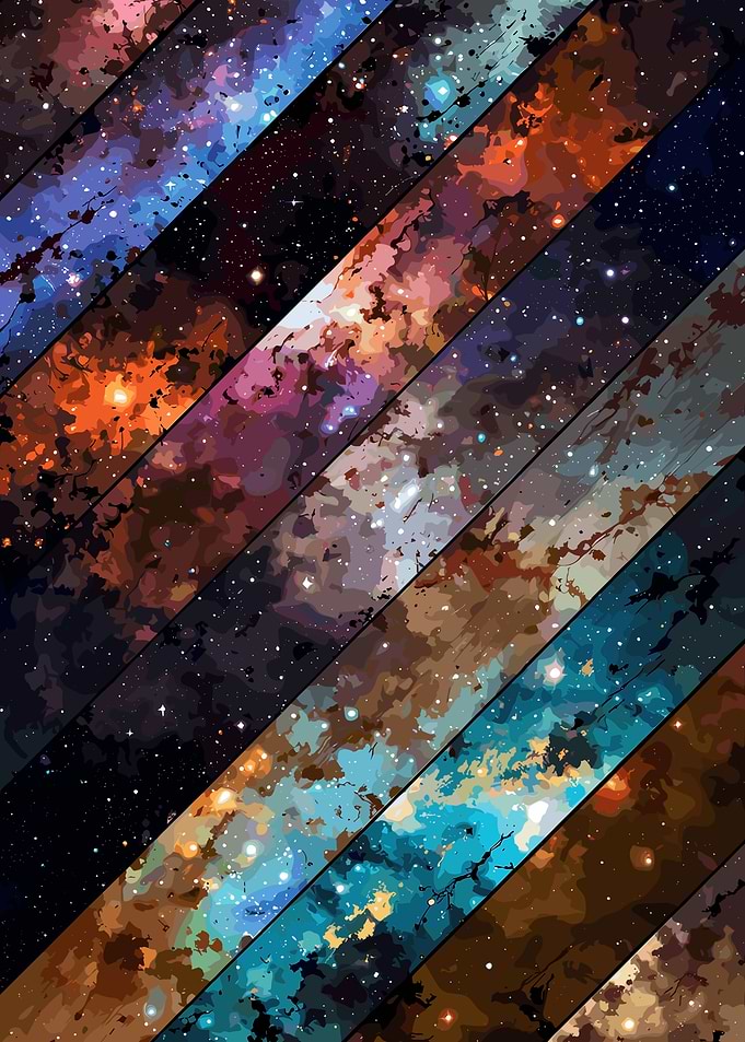 Diagonal Galaxy Stripes
