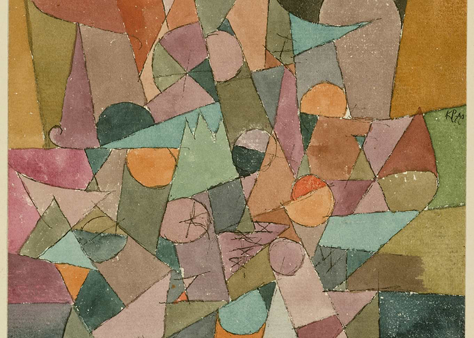 Paul Klee Abstract Geometric Watercolor Painting
