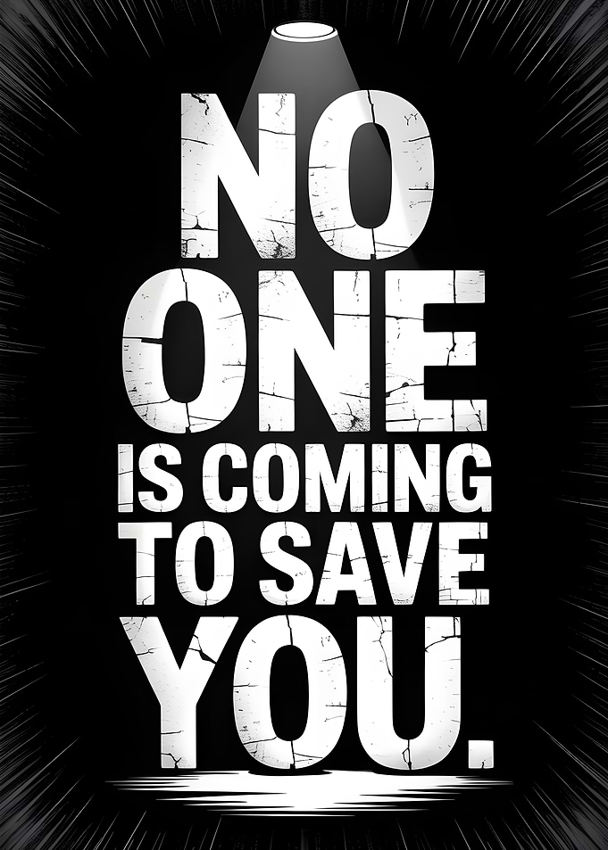 Inspirational Text Art: No One