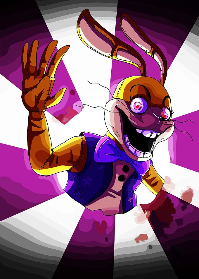 Creepy Bunny Character Illustration