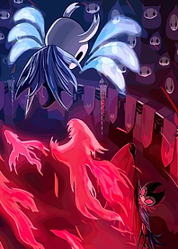 Hollow Knight Boss Battle Illustration