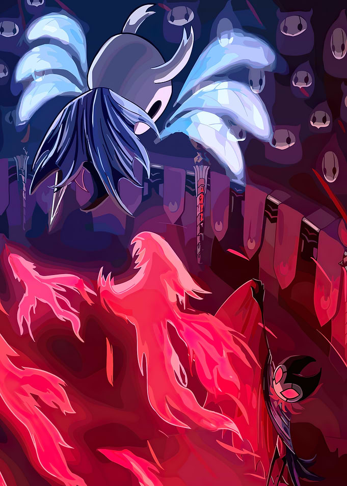 Hollow Knight Boss Battle Illustration