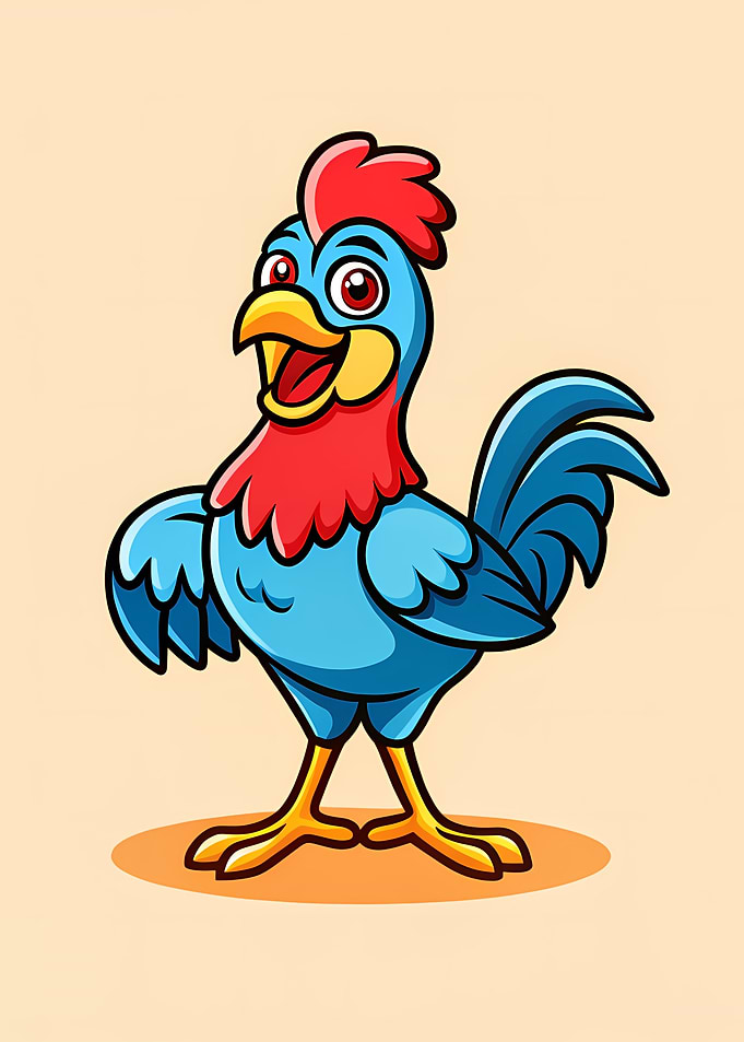 Cartoon Rooster Illustration