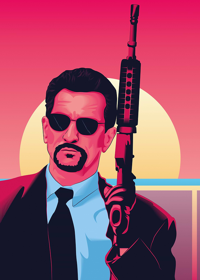 Man with Rifle Retro