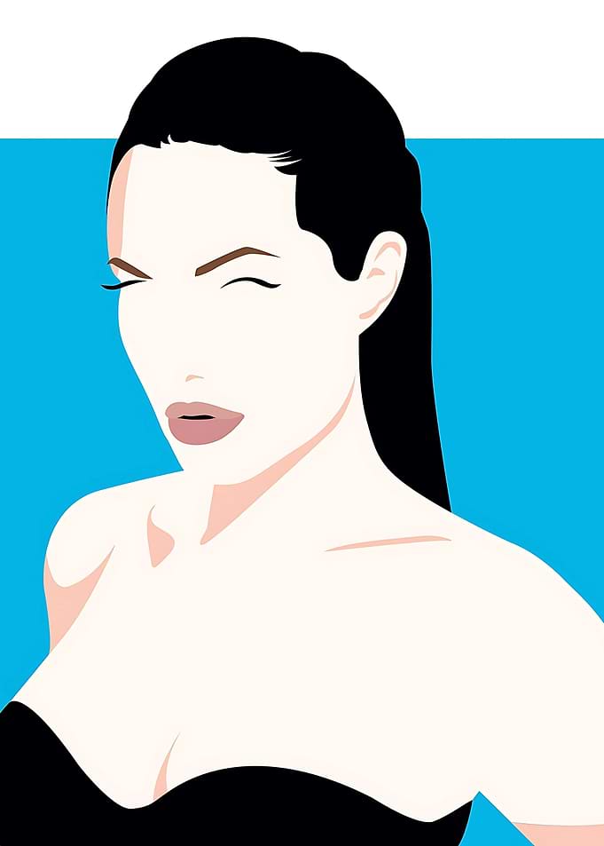 Angelina Jolie Minimalist Portrait