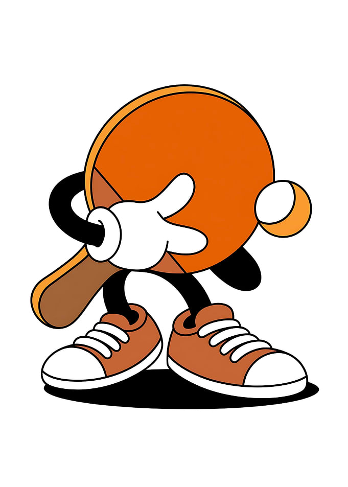 Funny Table Tennis Cartoon