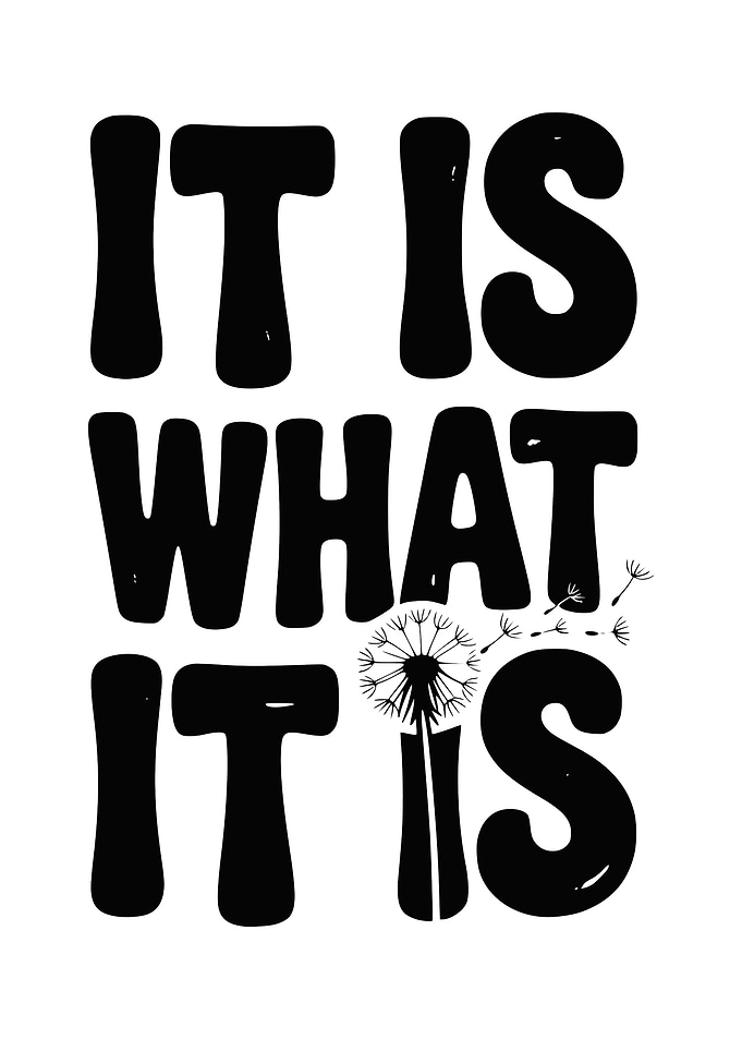 It is what it is dandelion