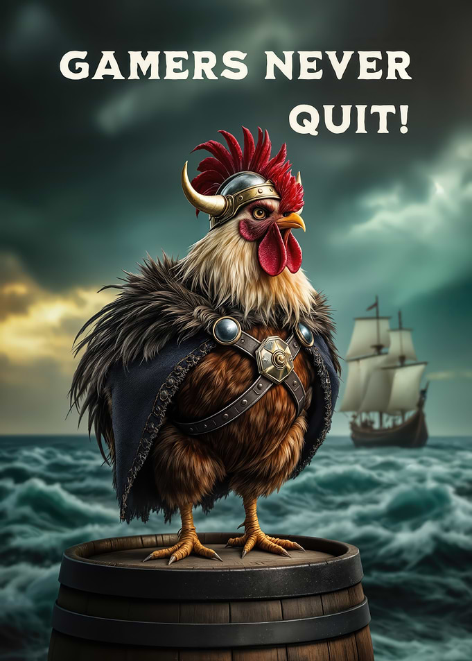 Viking Chicken: Gamers Never Quit!