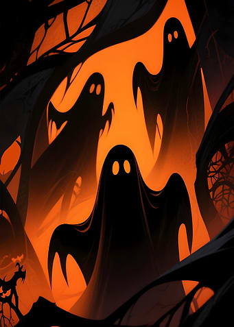 Spooky Ghosts in the Night