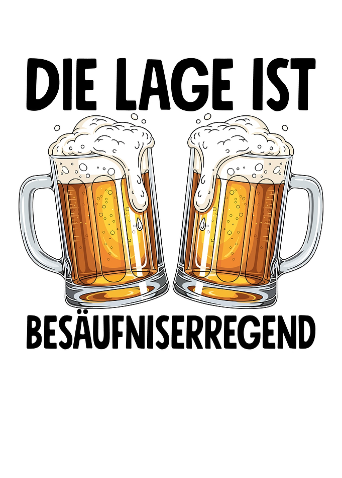 Two beer mugs with German text