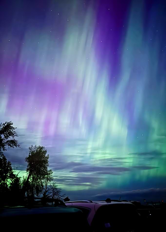 Aurora Borealis Night Sky Landscape