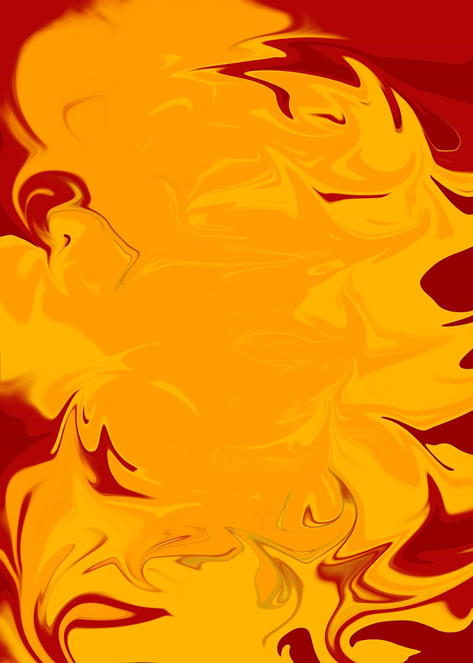 Abstract Swirls of Orange and Red