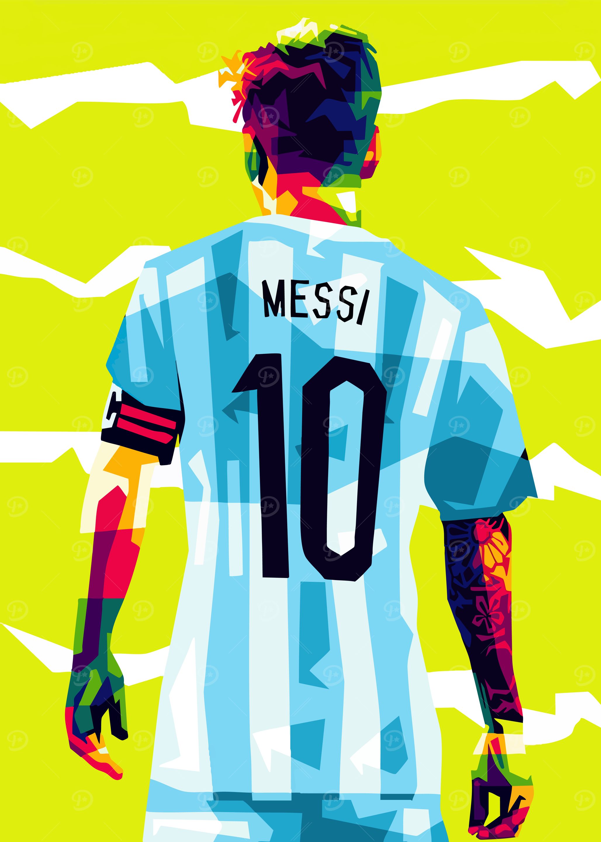 Messi Argentina Jersey Pop Art