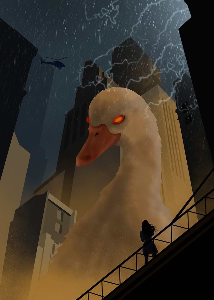Giant Goose Attack in the City