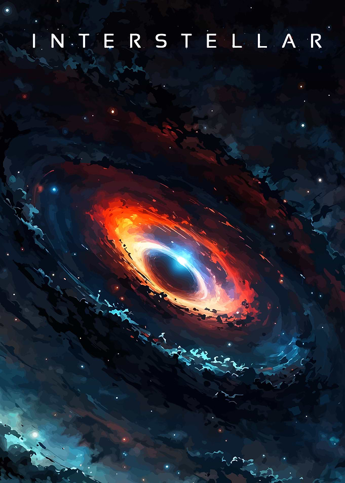 Interstellar Black Hole Digital Art
