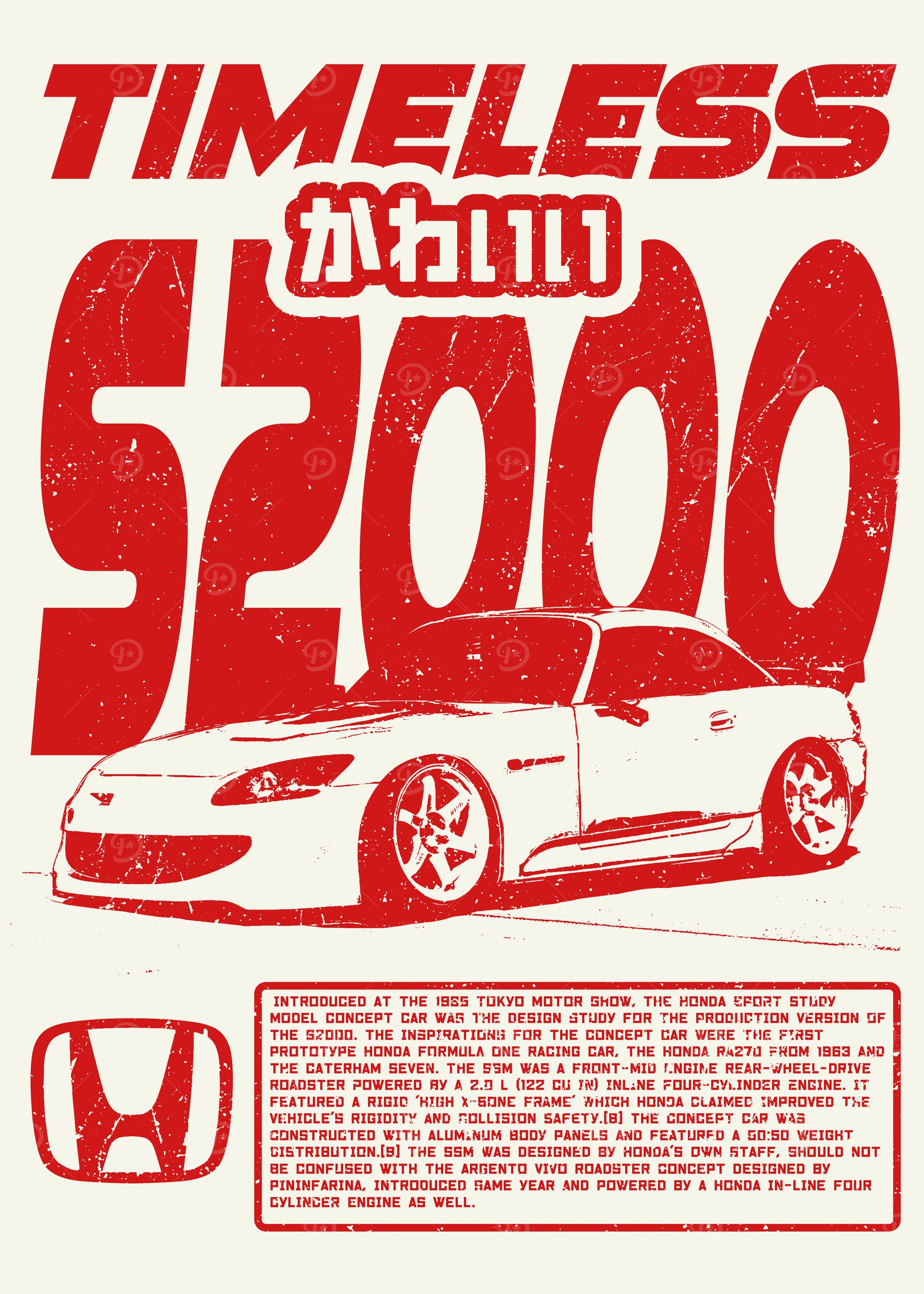Timeless S2000 Honda White Vintage