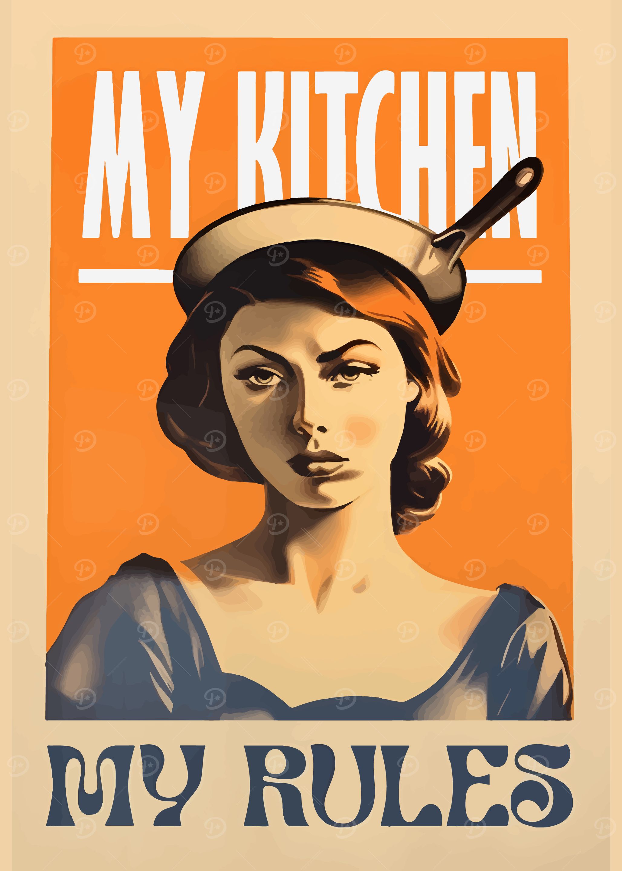 My Kitchen, My Rules Art Poster