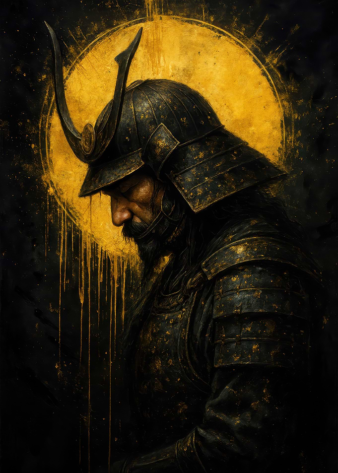 Samurai Warrior in Dark Armor