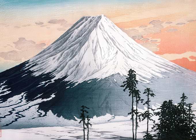 Mount Fuji Landscape Art