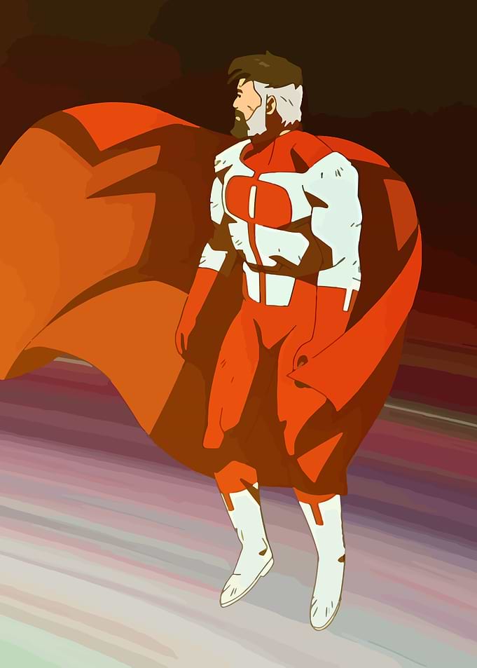 Omni-Man in Flight