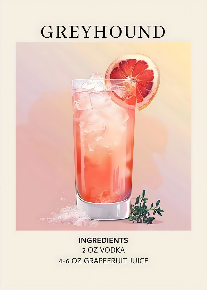 Greyhound Cocktail Recipe Illustration