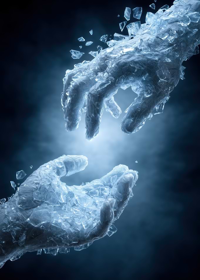 Crystal Hands Reaching